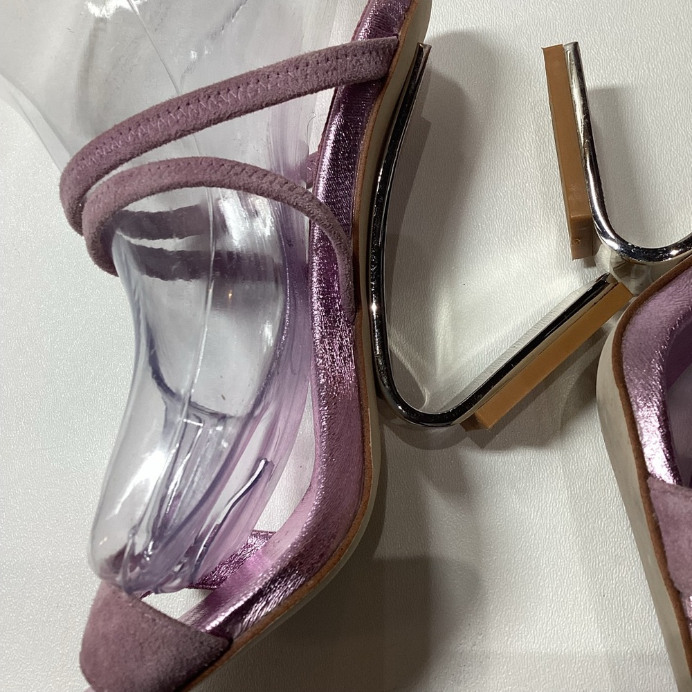 Jeffrey Campbell Geometric Sandal Pink  Suede Metallic - Picture 12 of 16